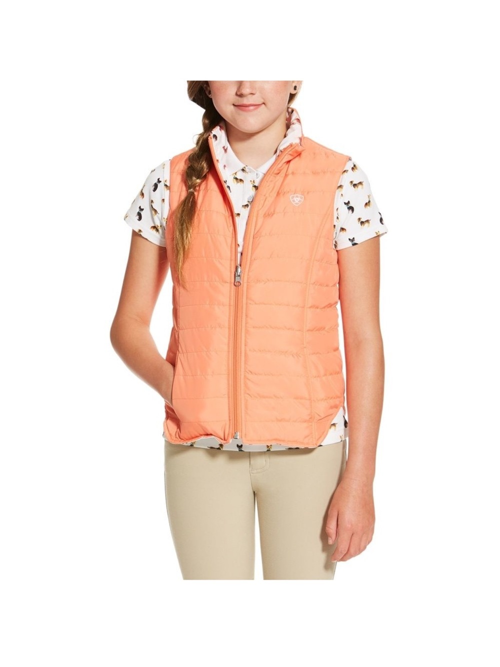 Ariat Girls' Coral Reversible Quilted Vest Size XL
